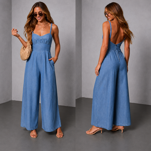 Sabine – Eleganter Leinen-Jumpsuit