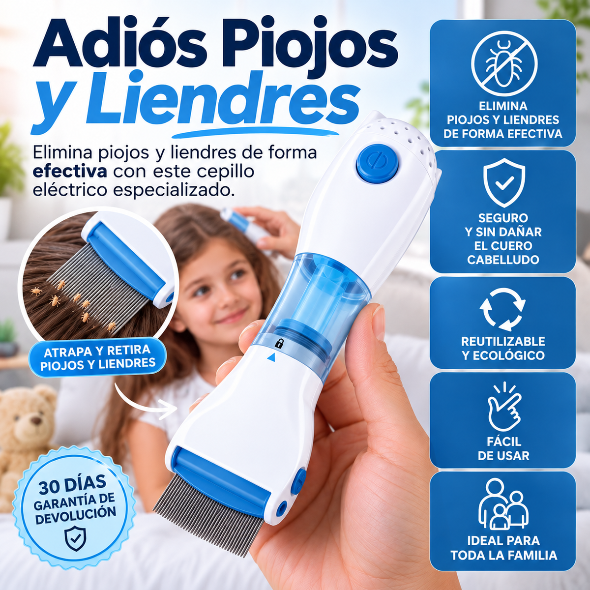 PEINE ELÉCTRICO - ADIÓS A PIOJOS & LIENDRES